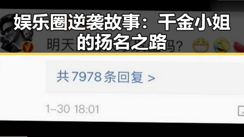 娱乐圈逆袭故事：千金小姐的扬名之路